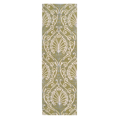 Candice Olson Chartreuse 2 ft. 6in. x 8 ft. Runner